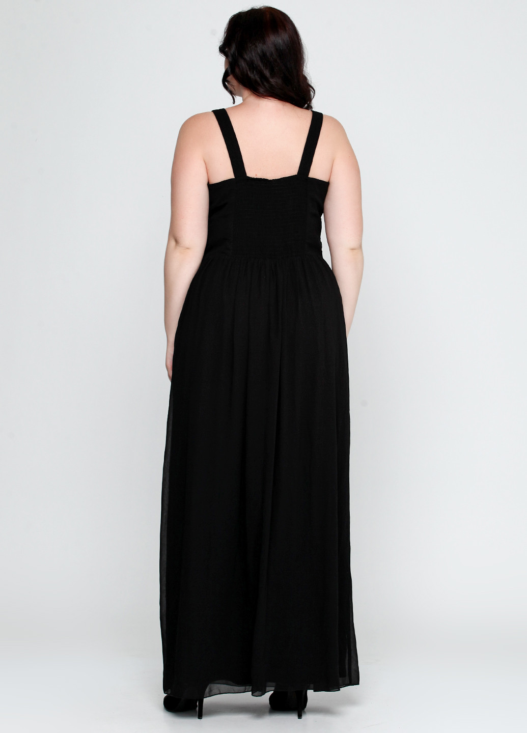 Черное вечернее платье Junarose однотонное