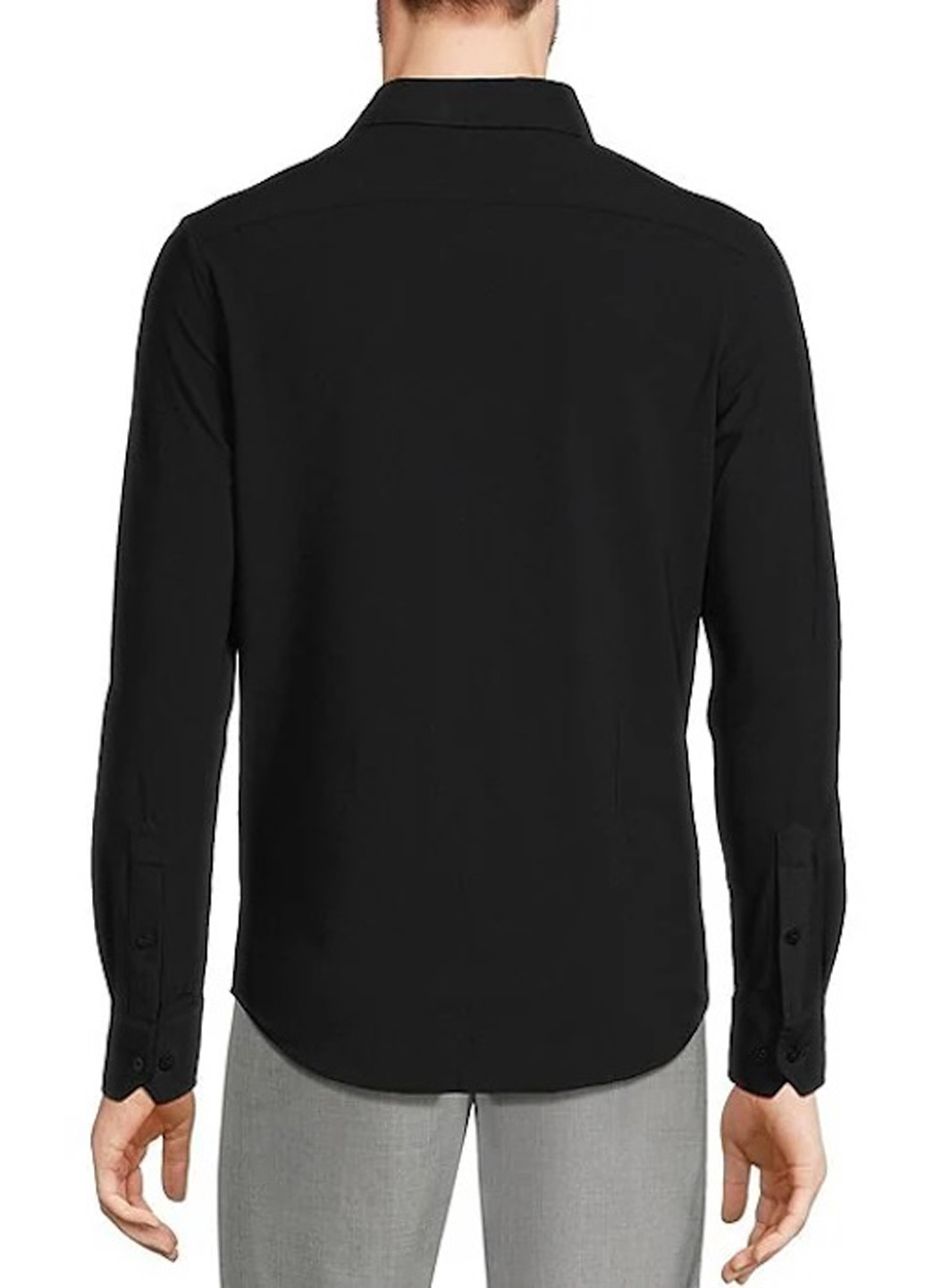 Черная кэжуал рубашка однотонная Murano