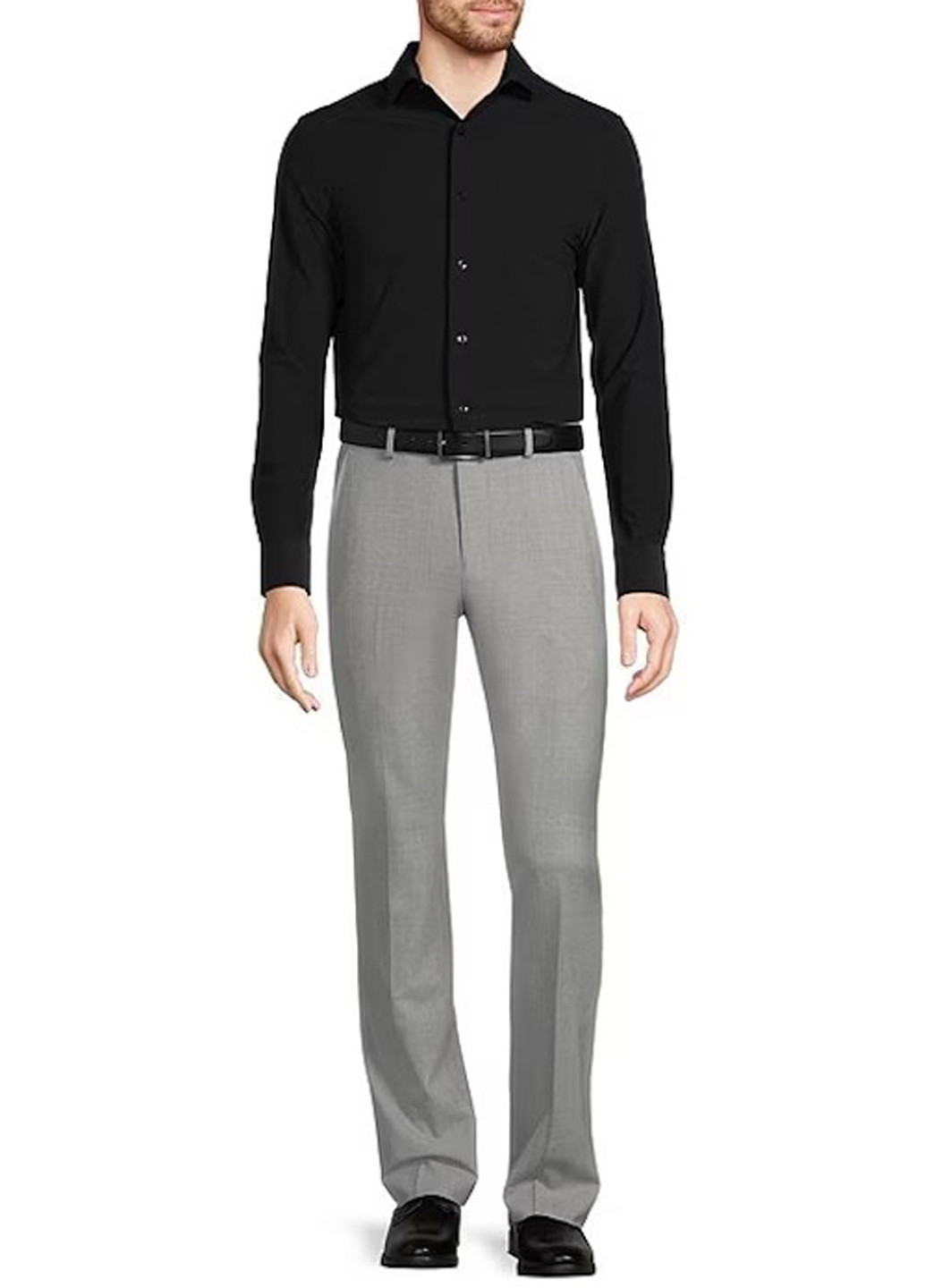 Черная кэжуал рубашка однотонная Murano