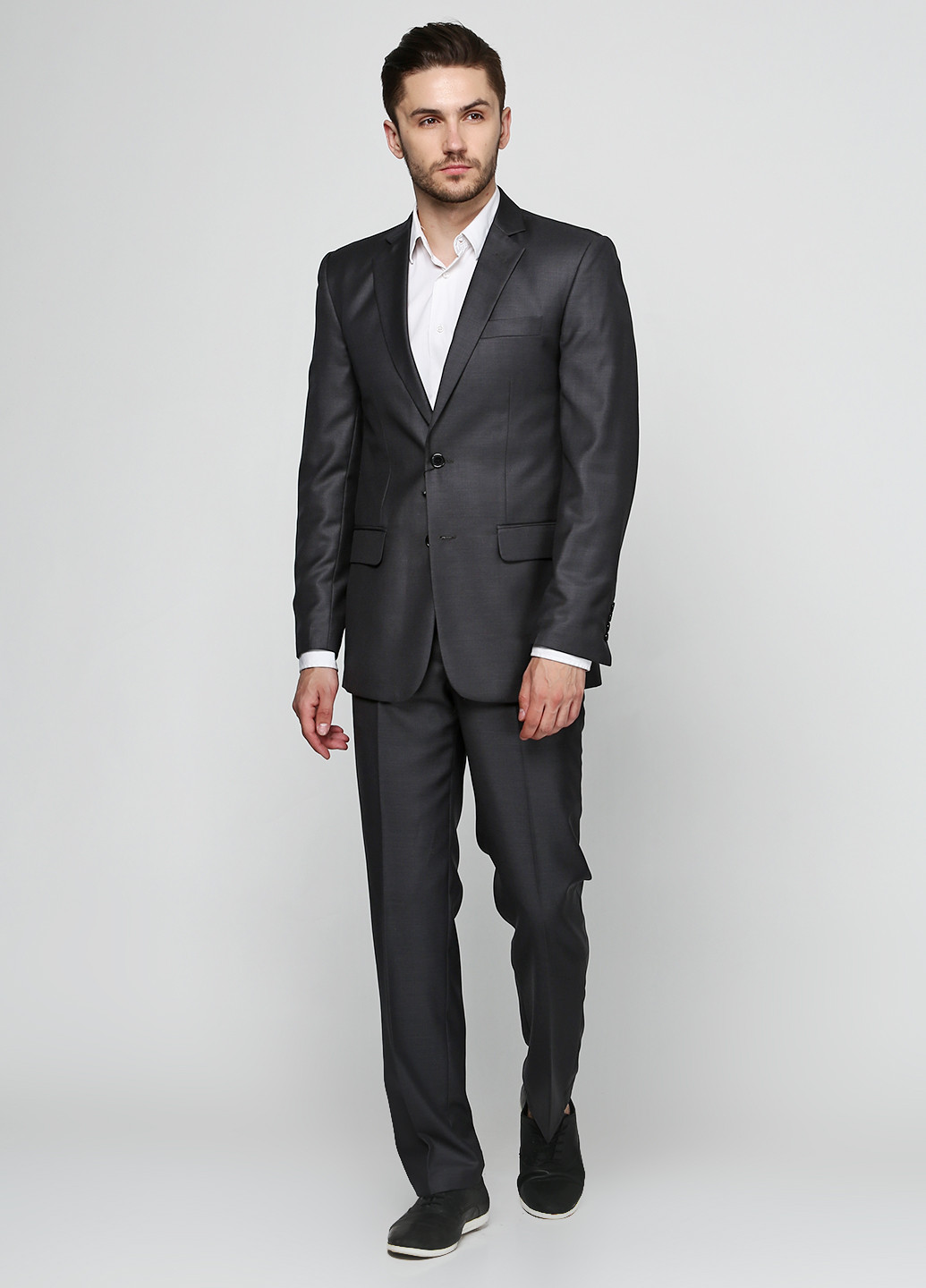 Серый демисезонный костюм (пиджак, брюки) брючный Gentle Man