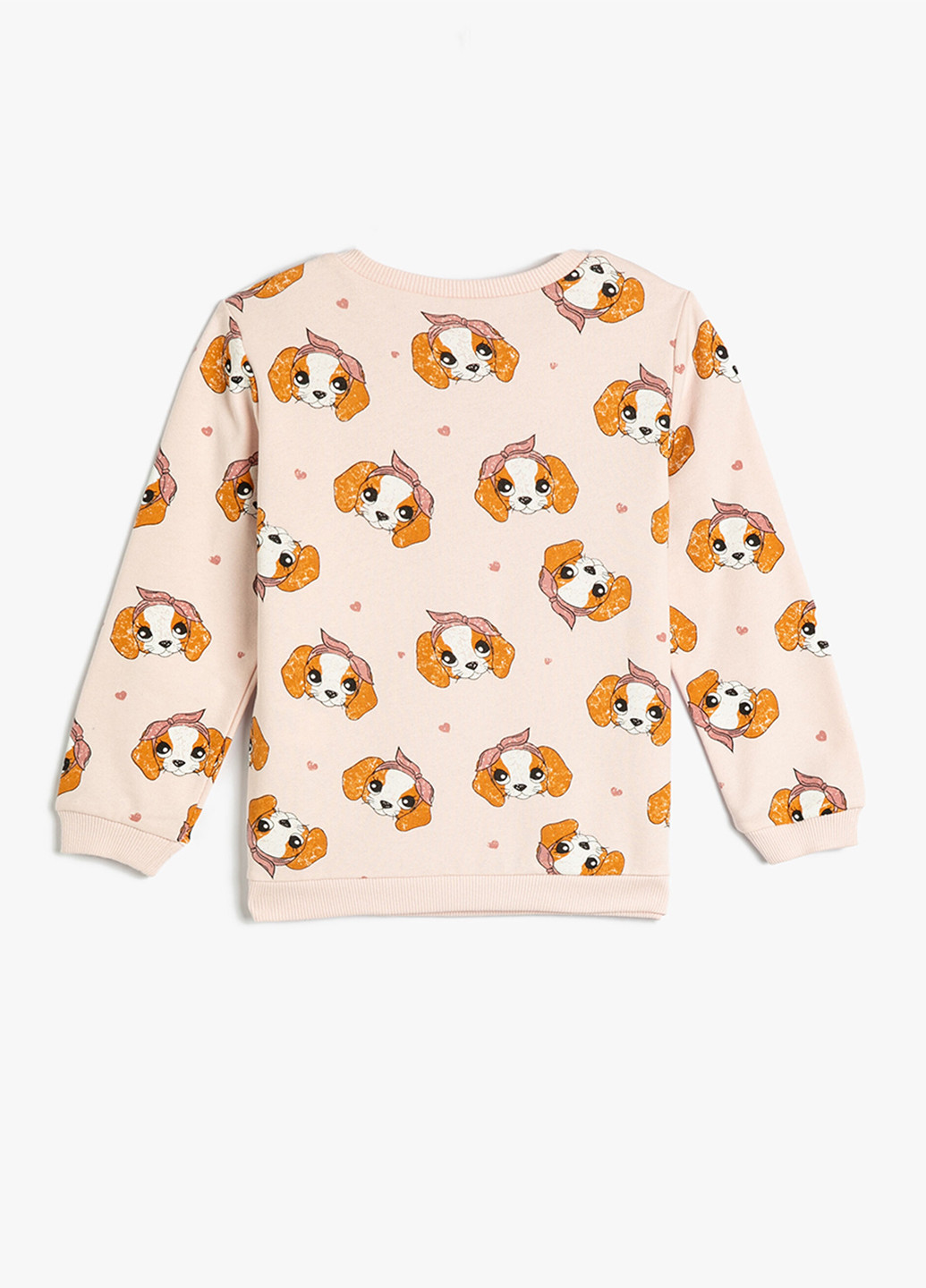 KOTON свитшот рисунок розовый кэжуал хлопок, трикотаж