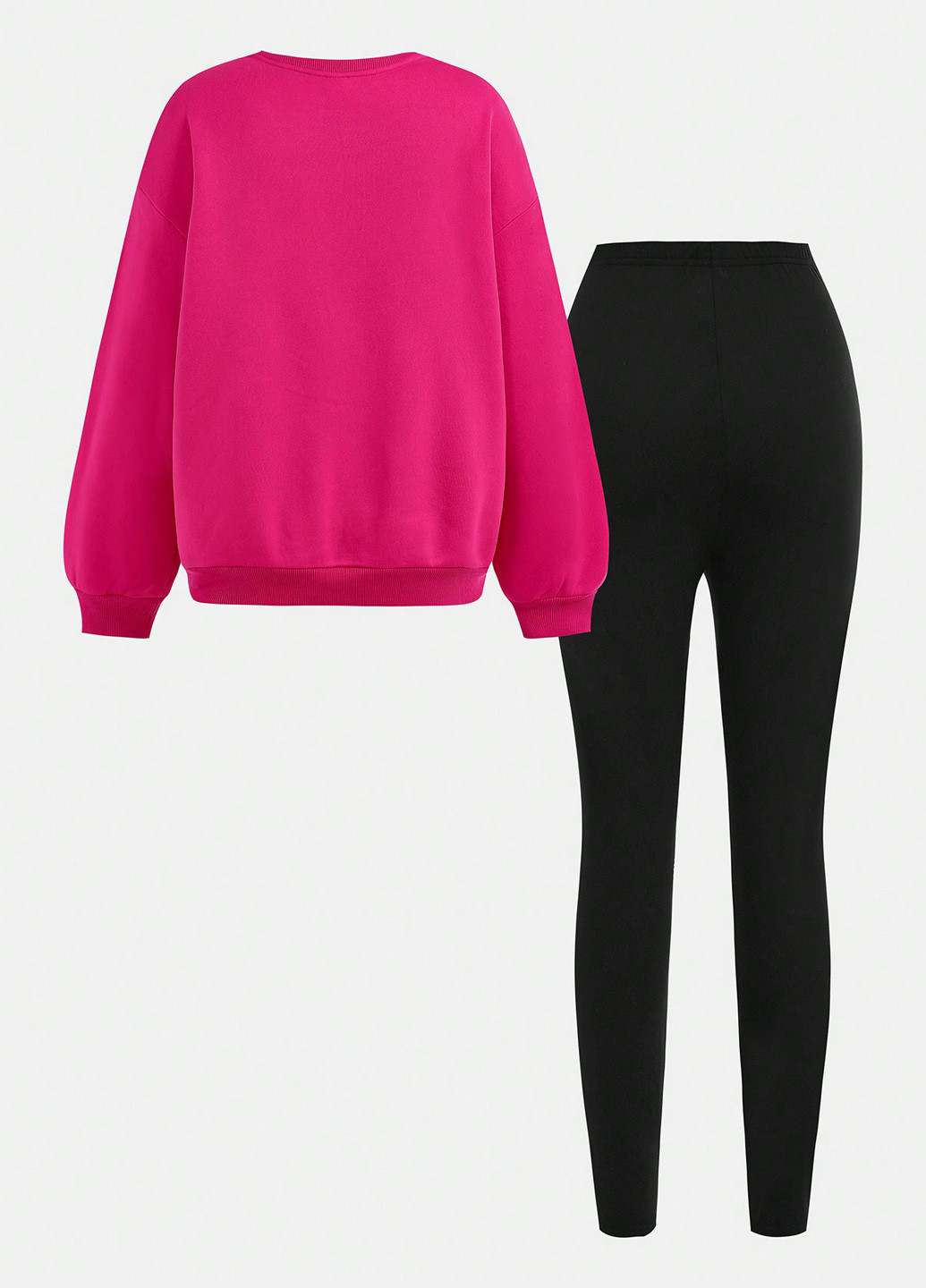 Фуксиновый демисезонный комплект (свитшот, леггинсы) SHEIN