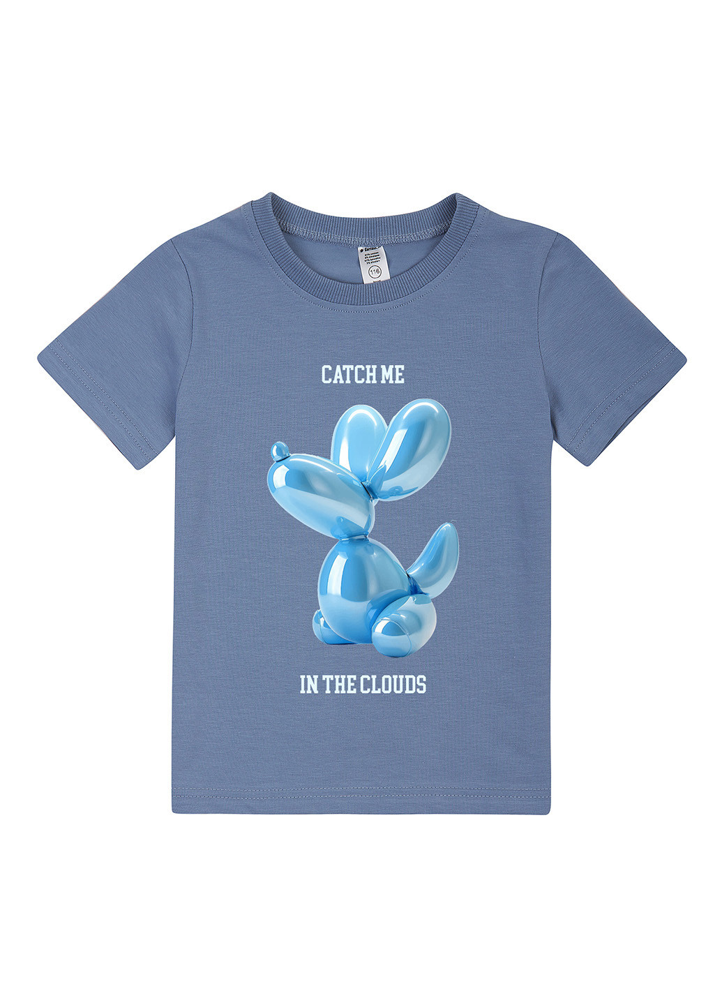 Серо-синяя летняя футболка Garnamama