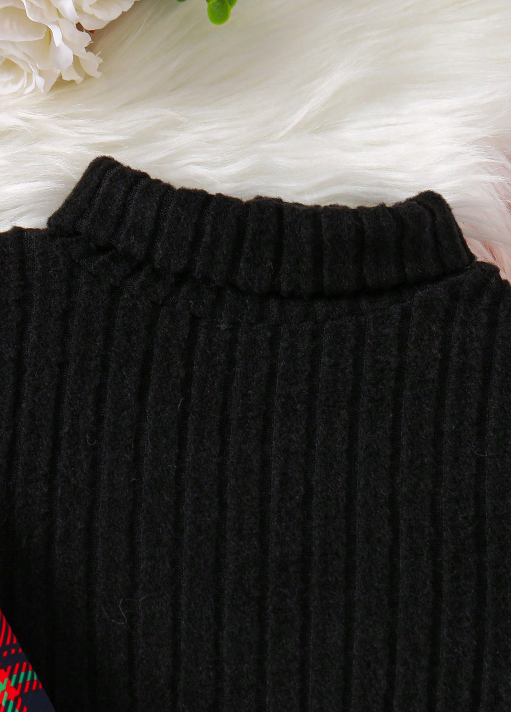 Красный демисезонный комплект (пальто, гольф, брюки) SHEIN