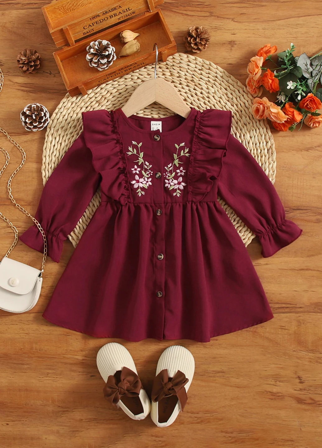 Бордова сукня SHEIN (311512779)