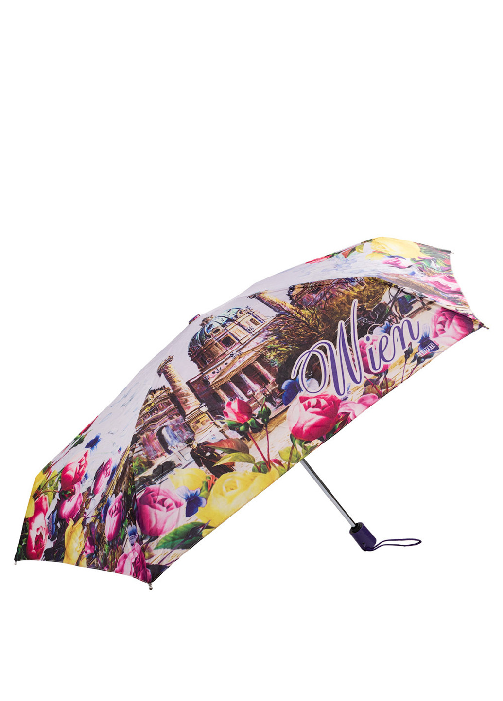 Жіночий складаний парасолька повний автомат 95 см Lamberti (232989416)