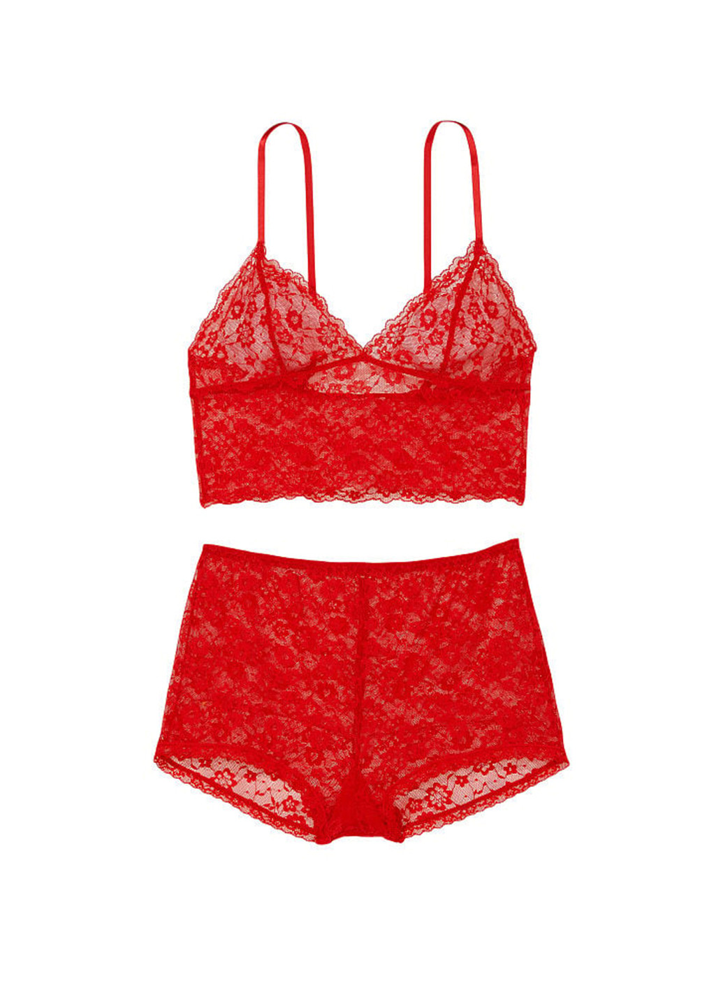 Червона всесезон піжама (топ, шорти) топ + шорти Victoria's Secret