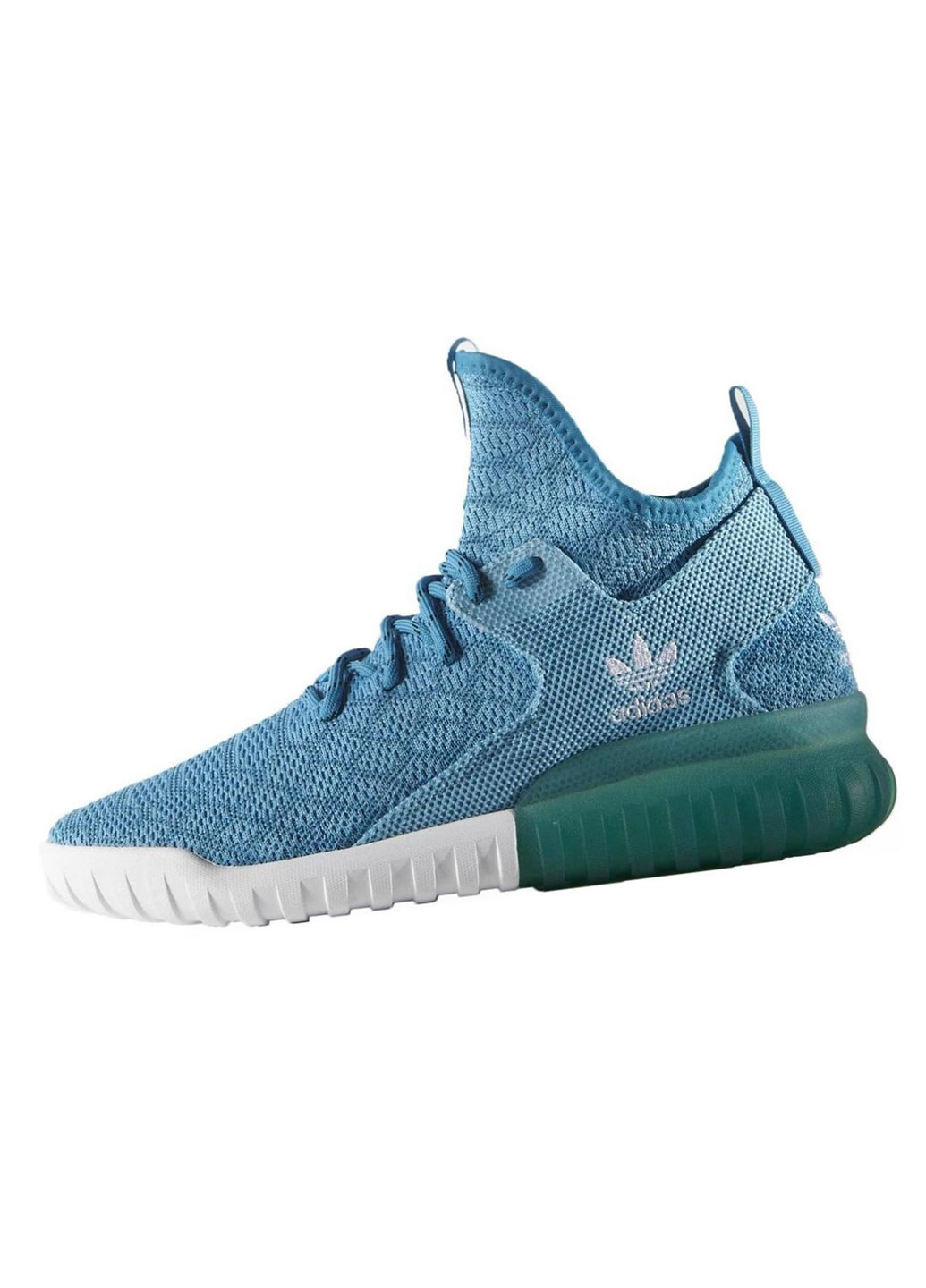 Голубые всесезонные кроссовки tubular x prime kni adidas
