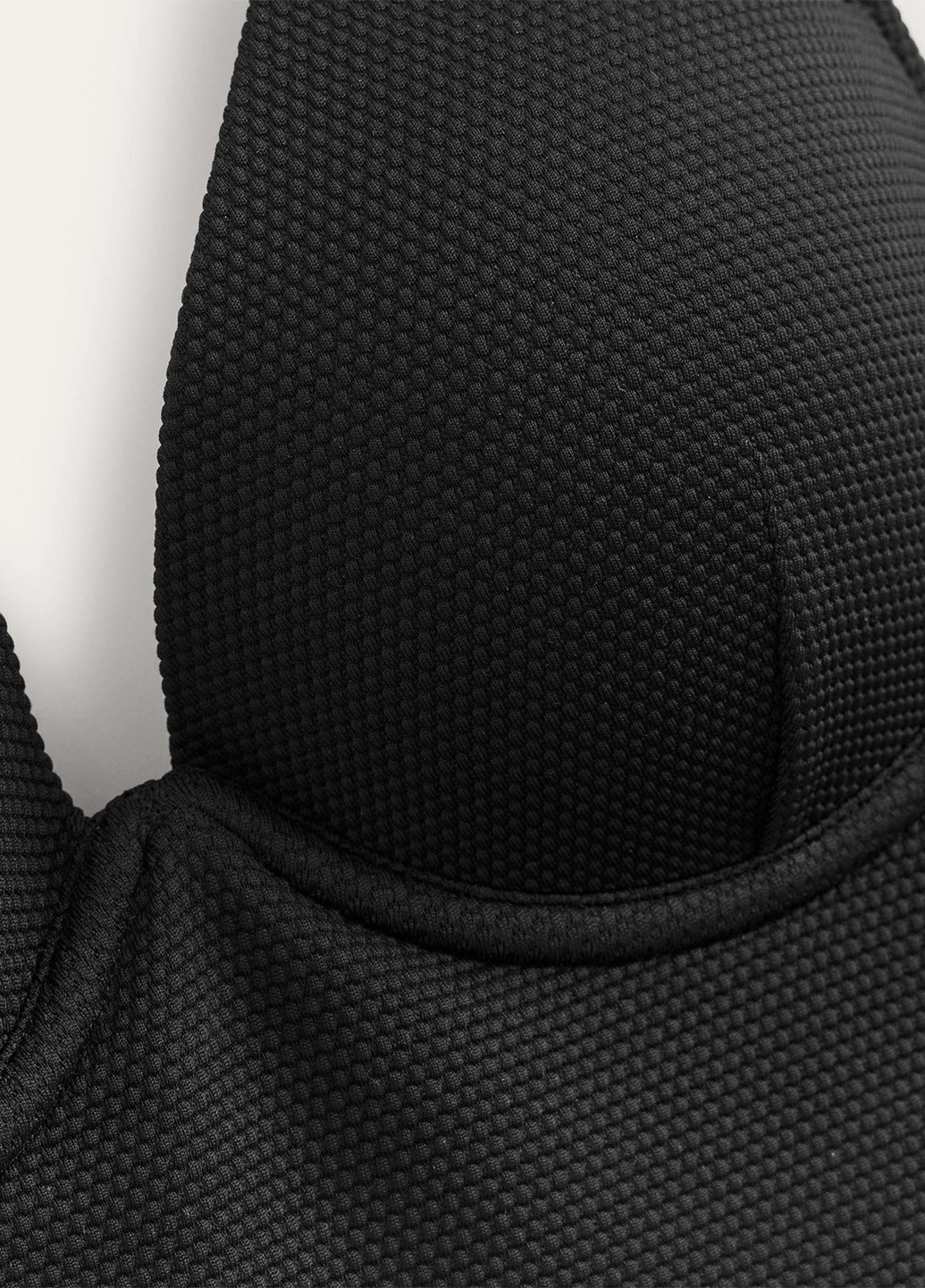 Черный летний купальник слитный, танк, халтер Boden