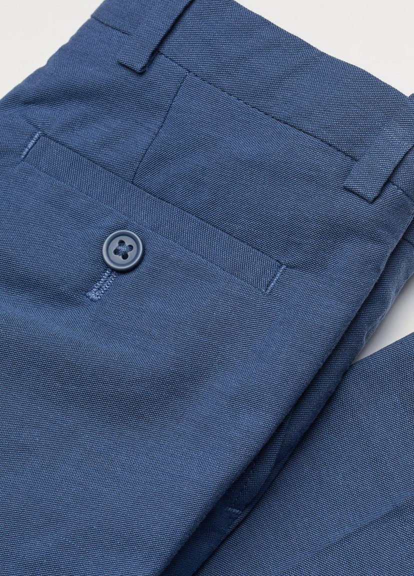 Бавовняні костюмні брюки H & M Синій H&M (230420105)