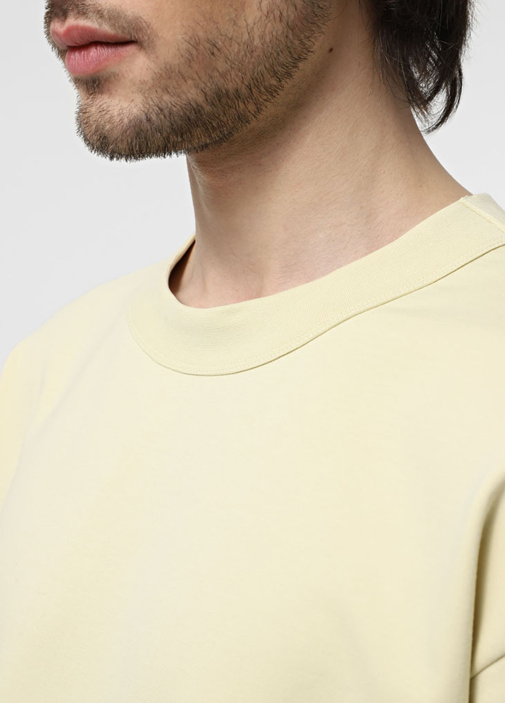 Лонгслів Promin однотонний світло-бежевий кежуали бавовна