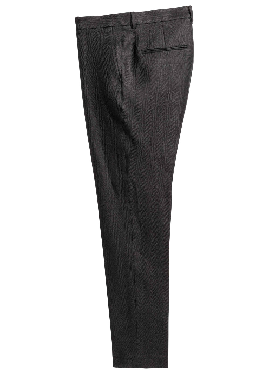 Черные классические демисезонные со средней талией брюки H&M