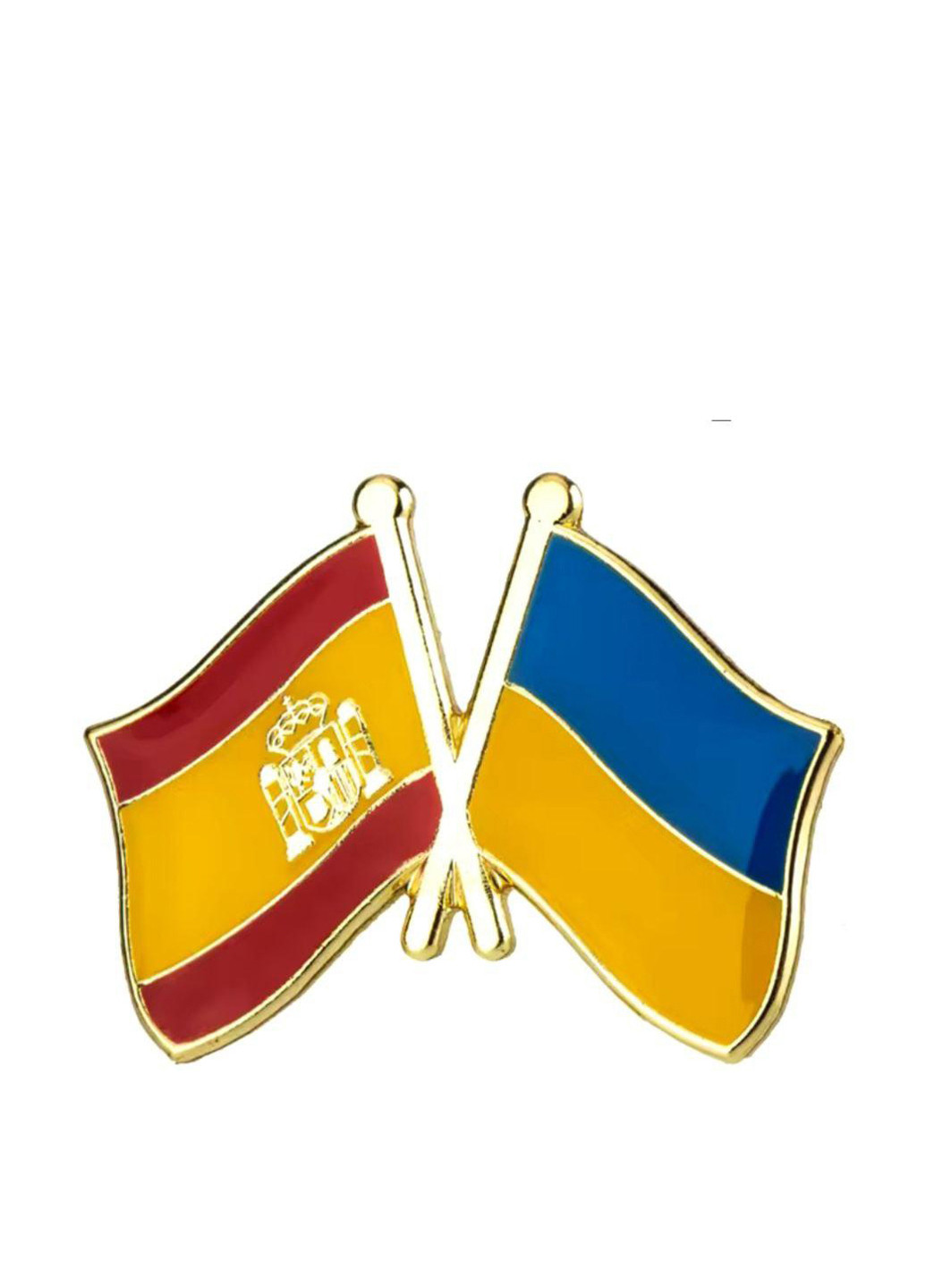 Значок-пін (friendship flag) Україна - Іспанія, 25х19 мм No Brand (306443956)