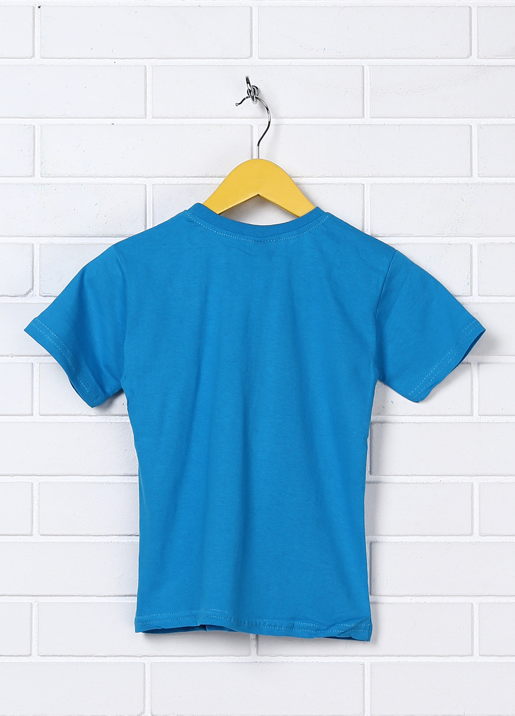 Темно-голубая летняя футболка с коротким рукавом Enes