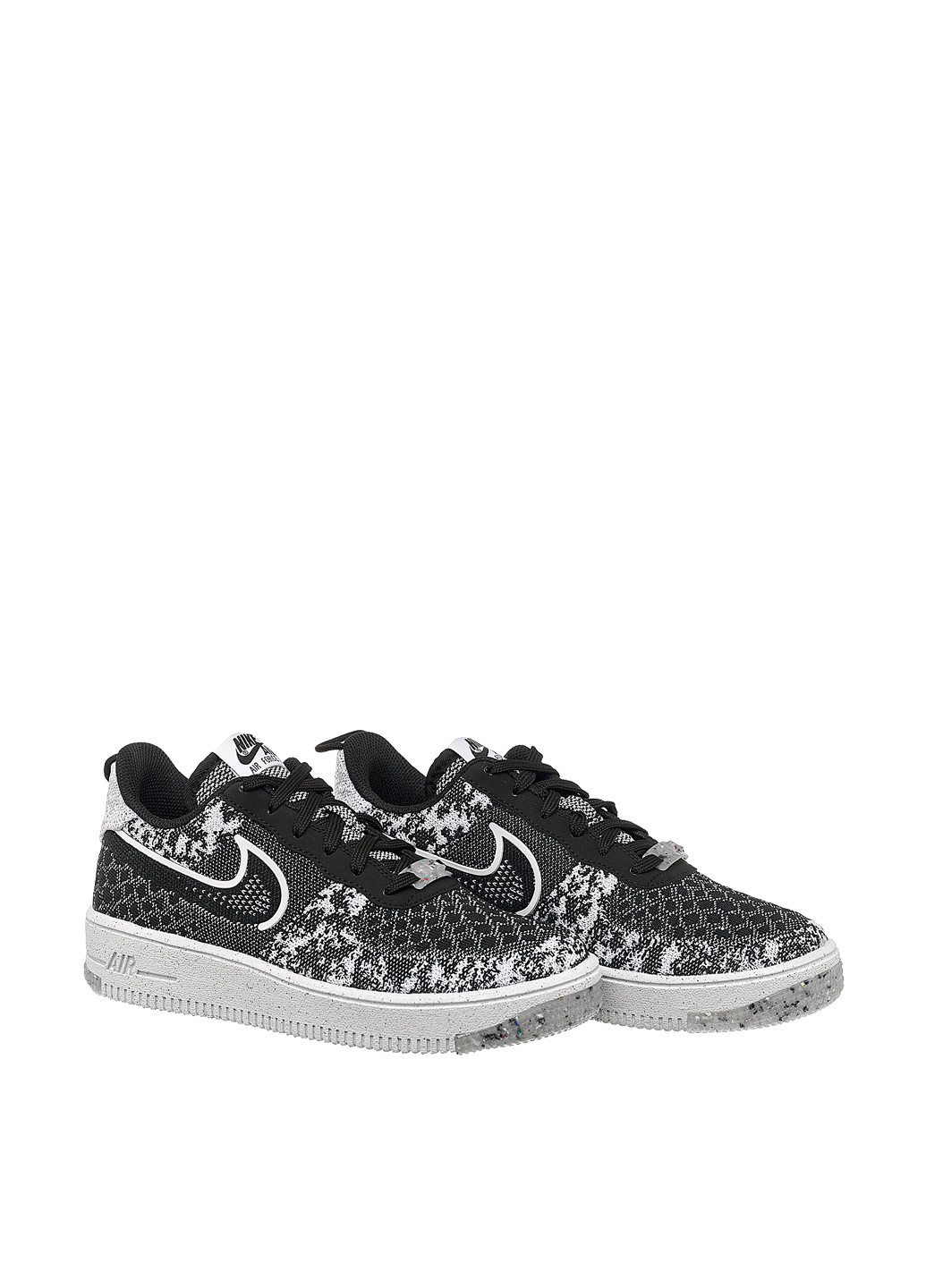 Черно-белые демисезонные кроссовки dm1060-001_2024 Nike AF1 CRATER FLYKNIT NN