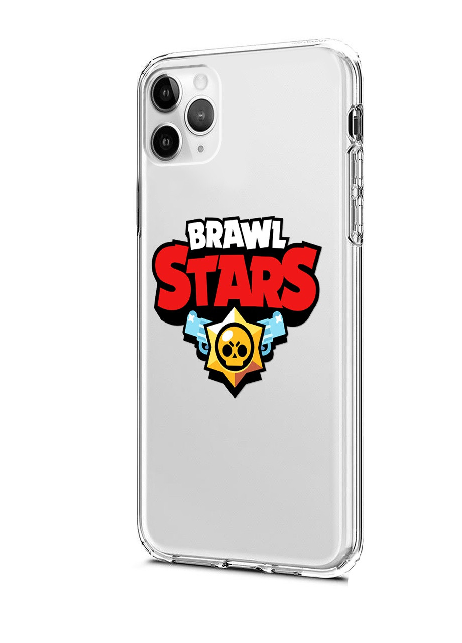 Чохол силіконовий Apple Iphone 11 Pro Max Лого Бравл Старс (Logo Brawl Stars) (9232-1000) MobiPrint (219288144)