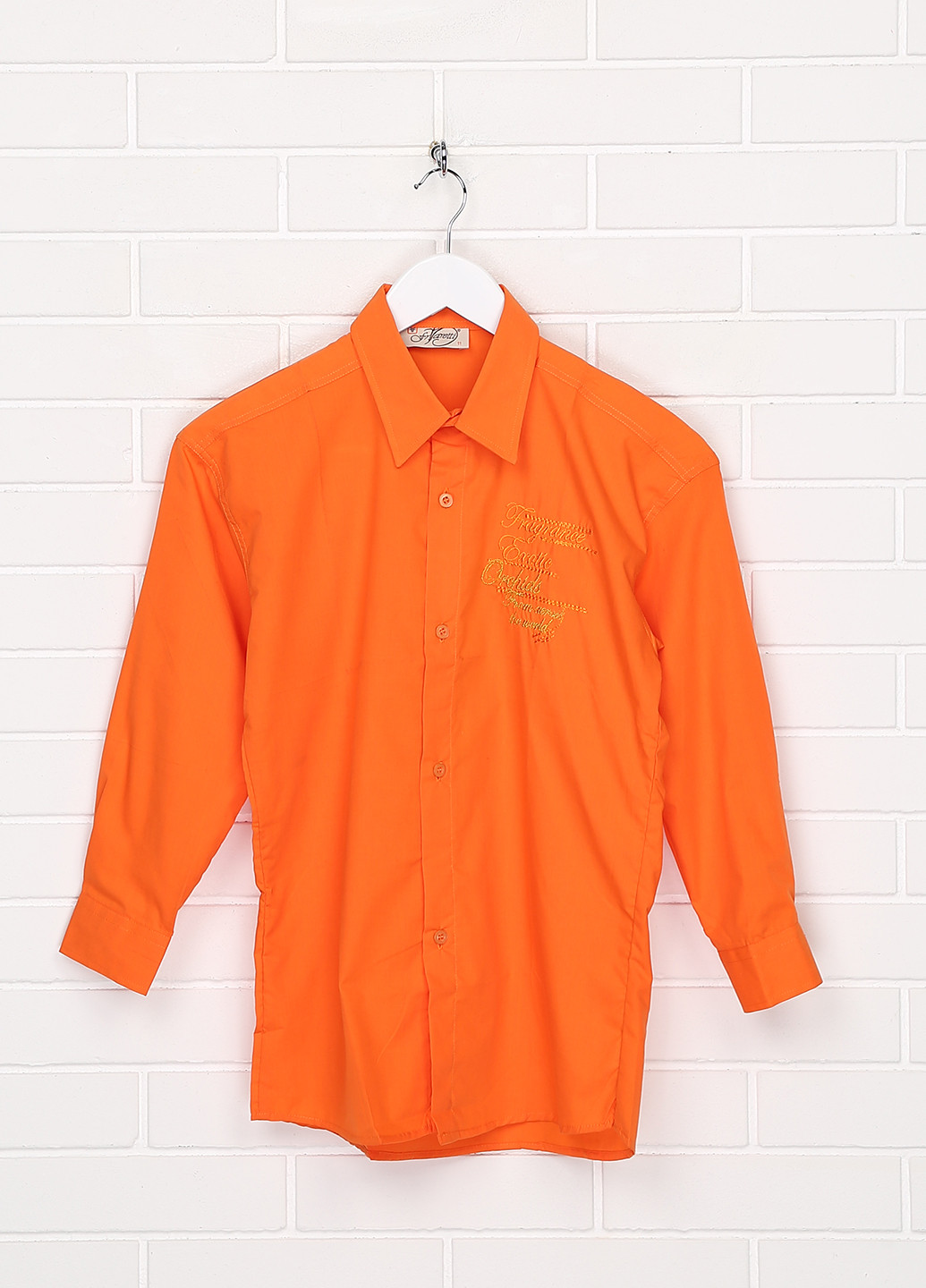 Оранжевая кэжуал рубашка однотонная Recodar