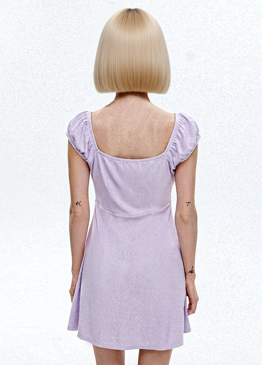 Сиреневое кэжуал платье Cropp однотонное