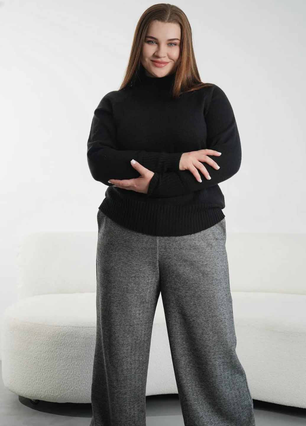 Черный демисезонный джемпер джемпер Fashion