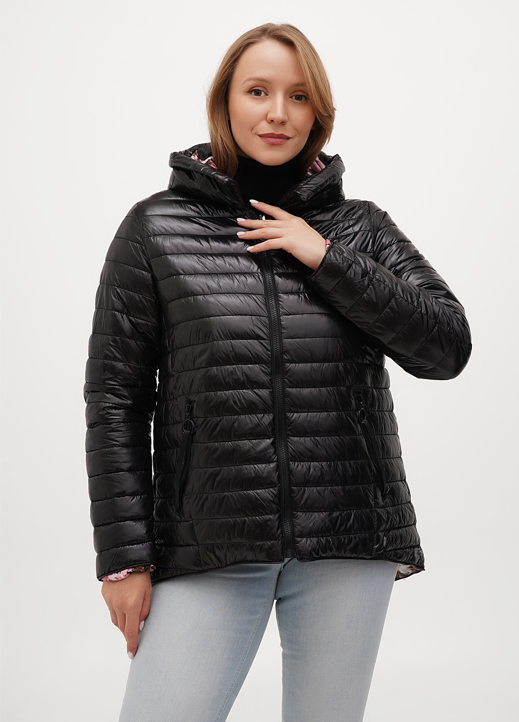 Чорна демісезонна куртка двостороння Minority