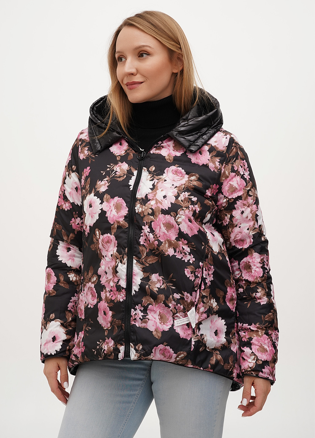 Чорна демісезонна куртка двостороння Minority