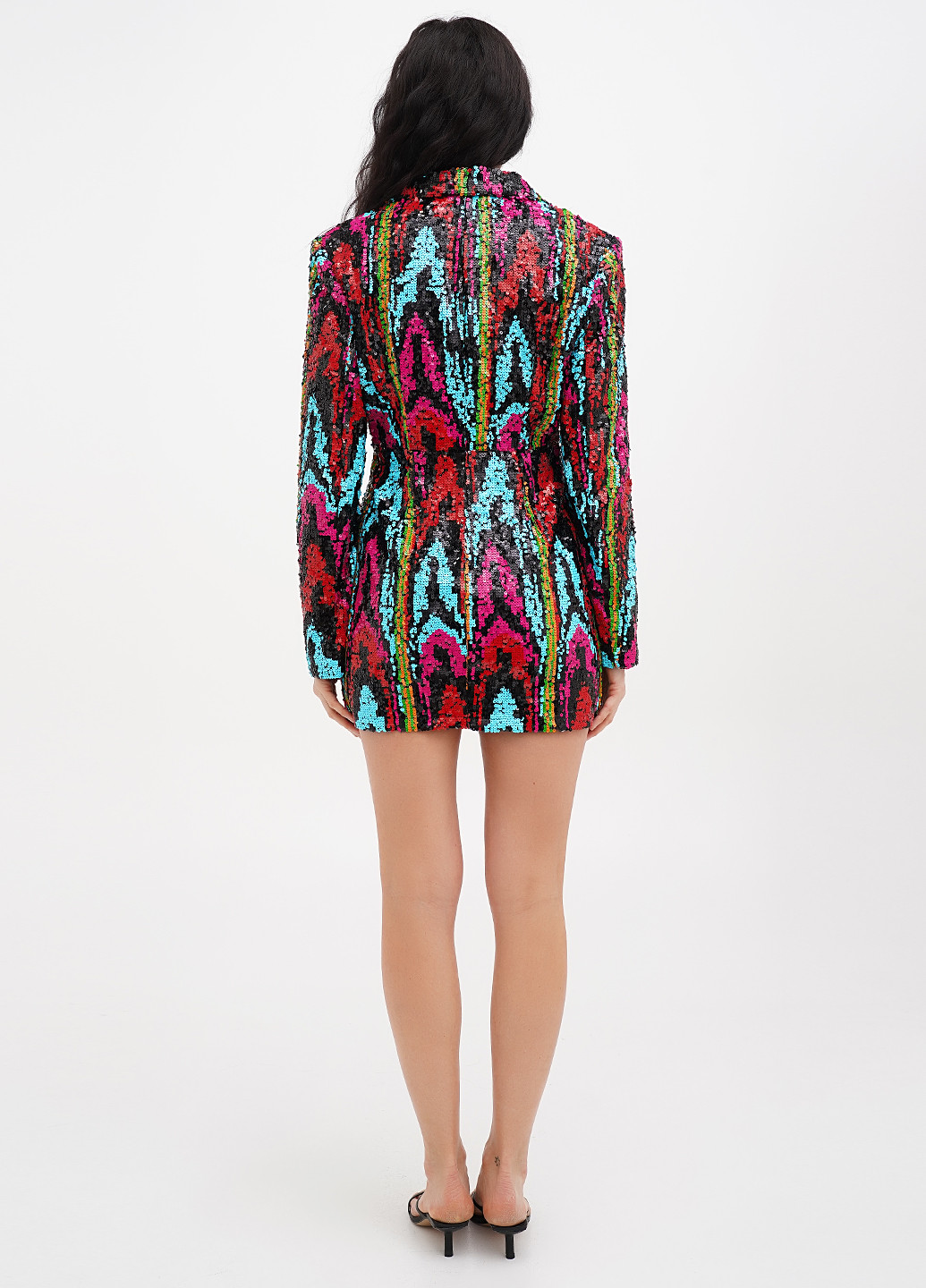 Комбинированное вечернее, праздничный платье платье-жакет Nasty Gal с абстрактным узором