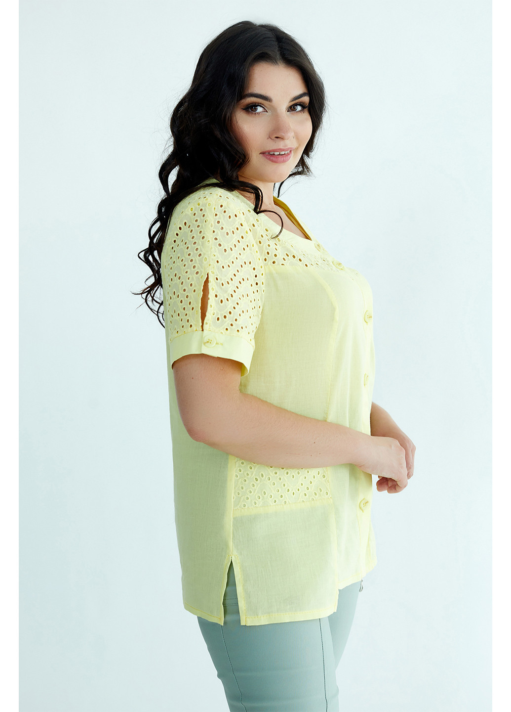 Светло-желтая летняя блуза A'll Posa