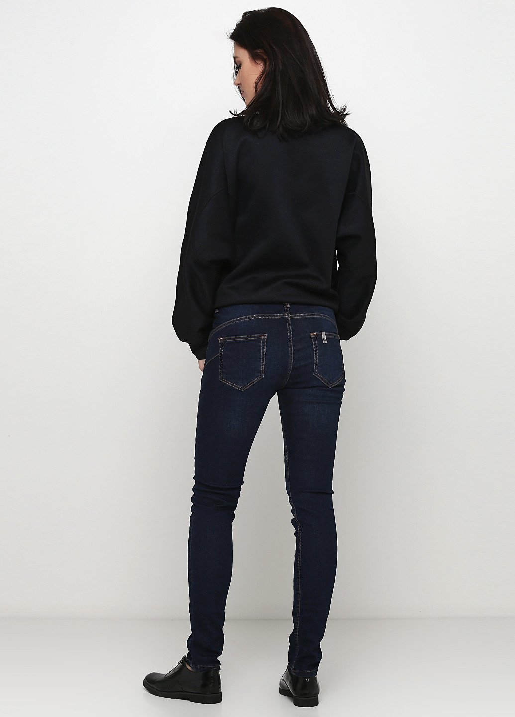 Джинси Liu-Jo завужені однотонні сині джинсові бавовна