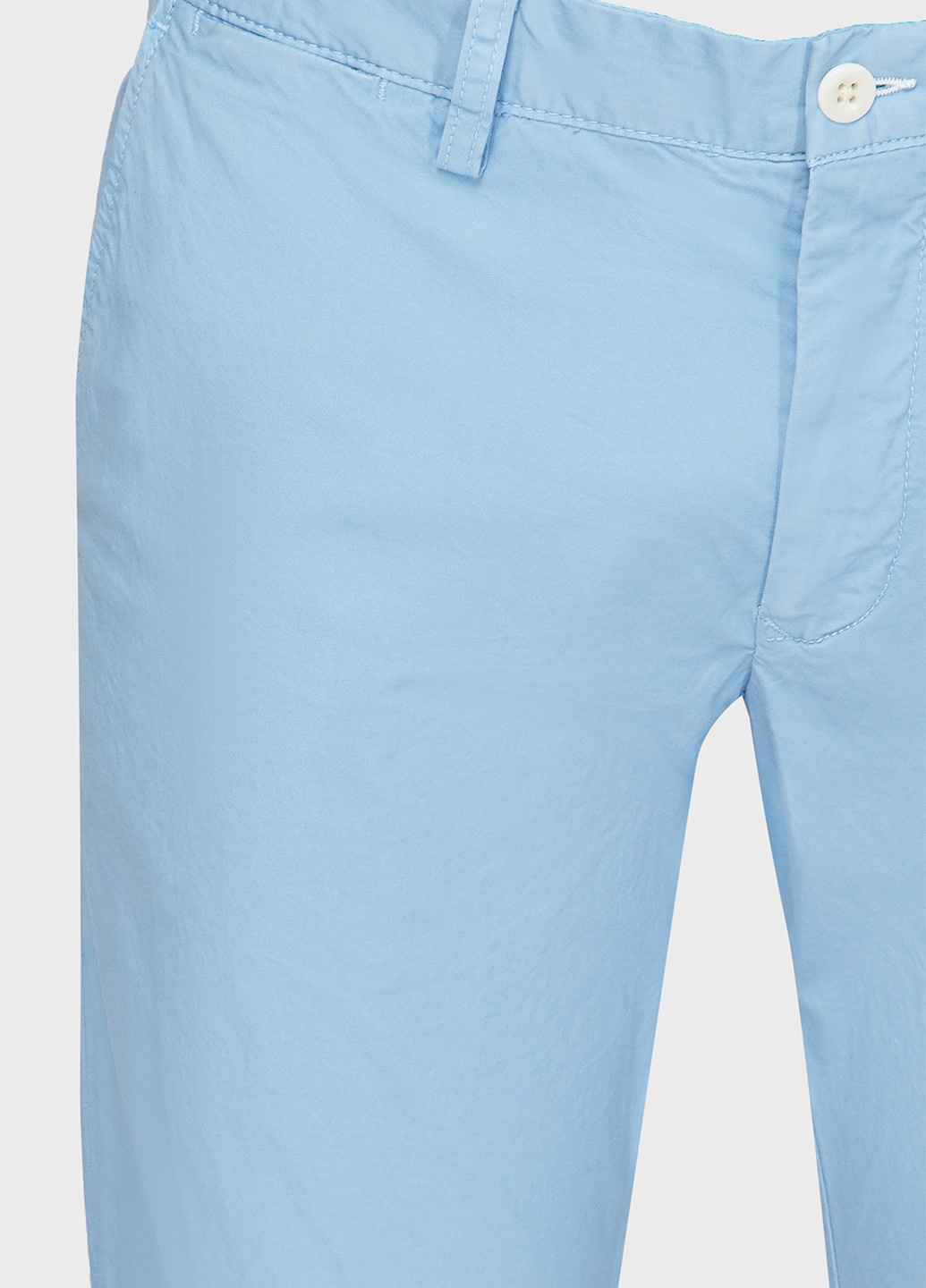 Голубые джинсовые летние прямые, зауженные, классические, чиносы брюки Gant