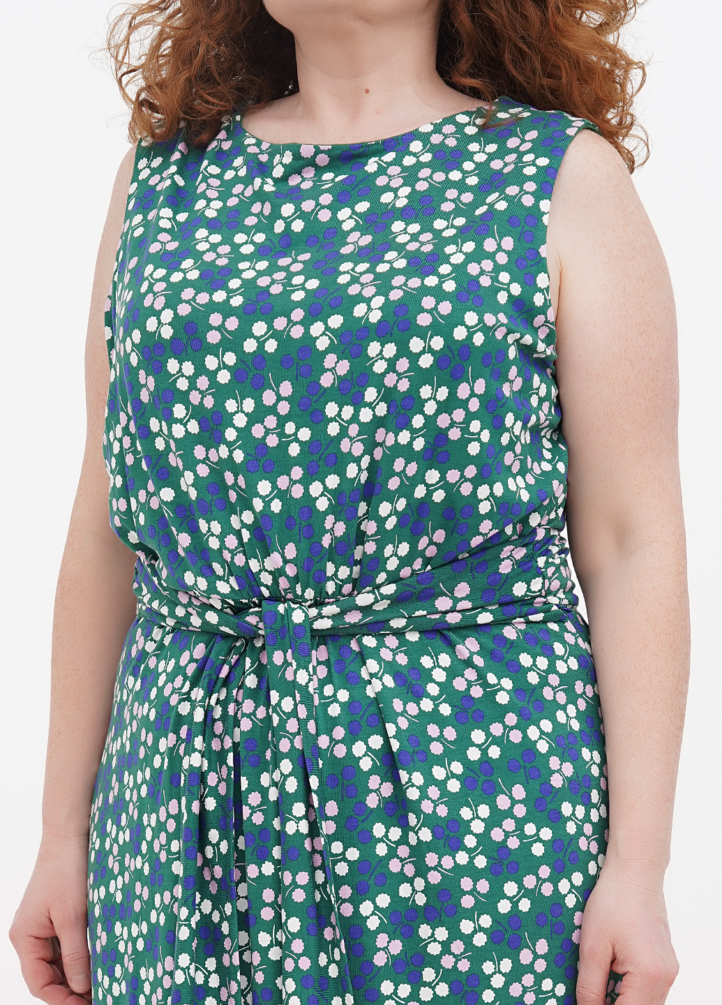 Зеленое кэжуал платье Boden с цветочным принтом