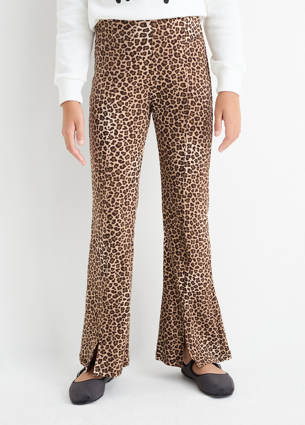 Бежевые кэжуал демисезонные клеш брюки C&A