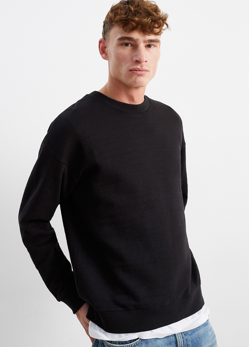 Чорний світшот C&A однотонний без декору (316739925)