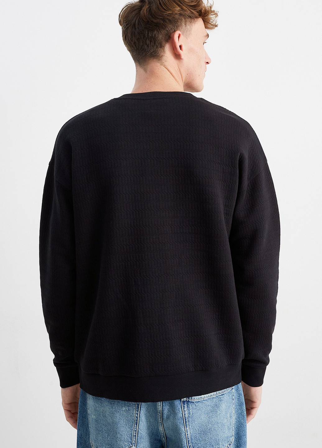 Чорний світшот C&A однотонний без декору (316739925)