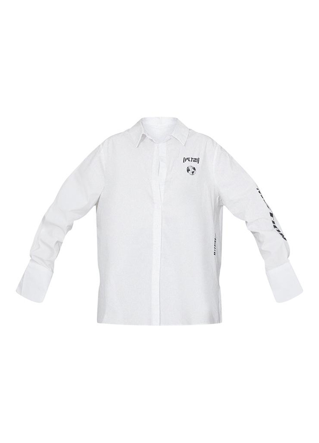 Белая кэжуал рубашка с надписями PrettyLittleThing