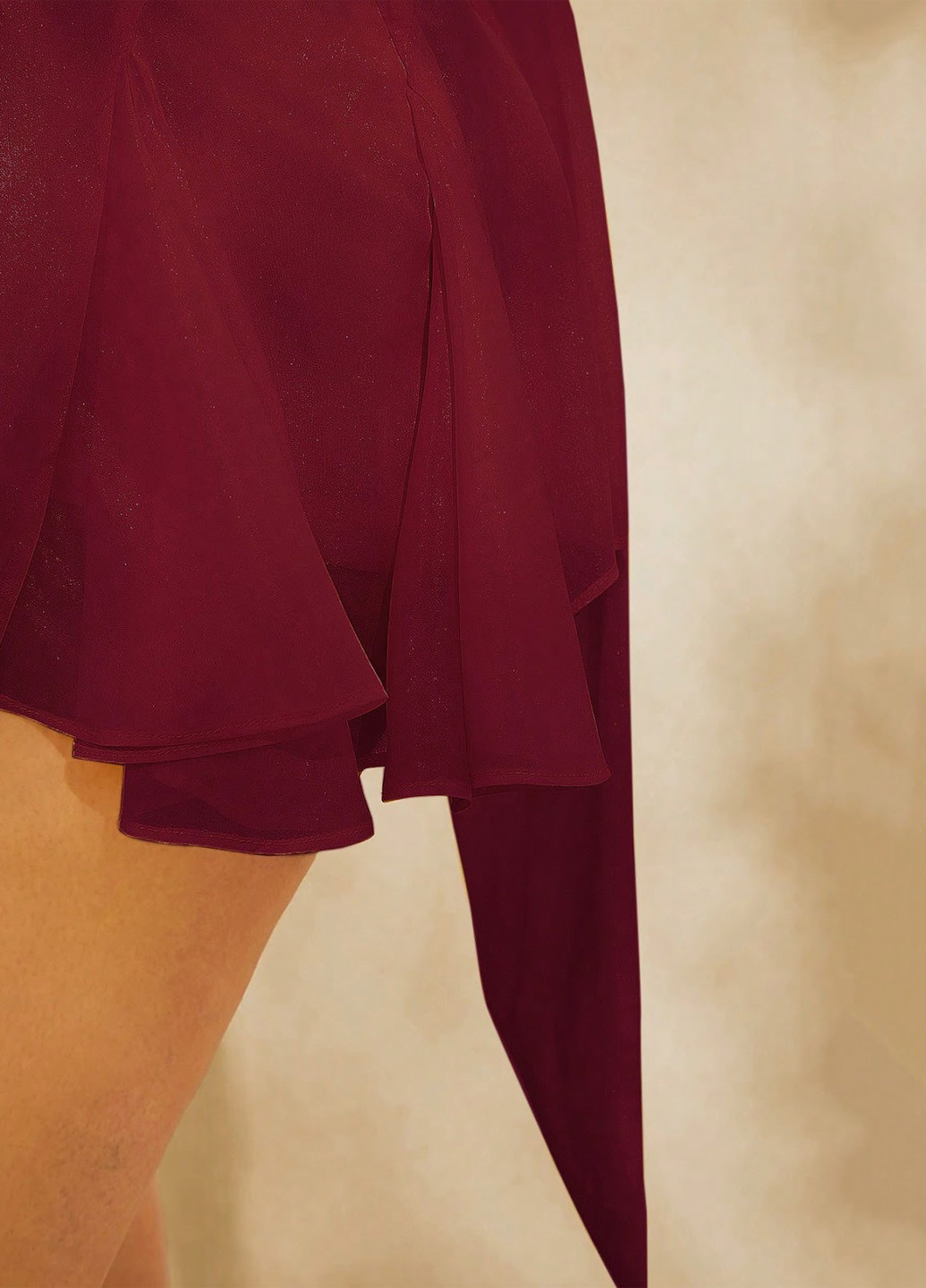 Бордова кежуал сукня з відкритою спиною SHEIN однотонна