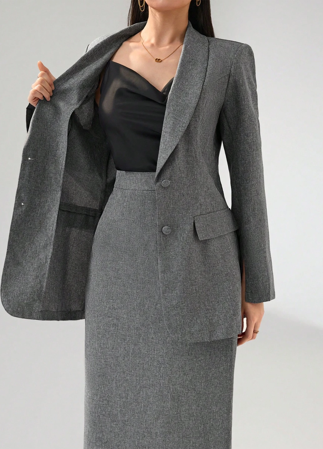 Костюм (жакет, спідниця) SHEIN (367042317)