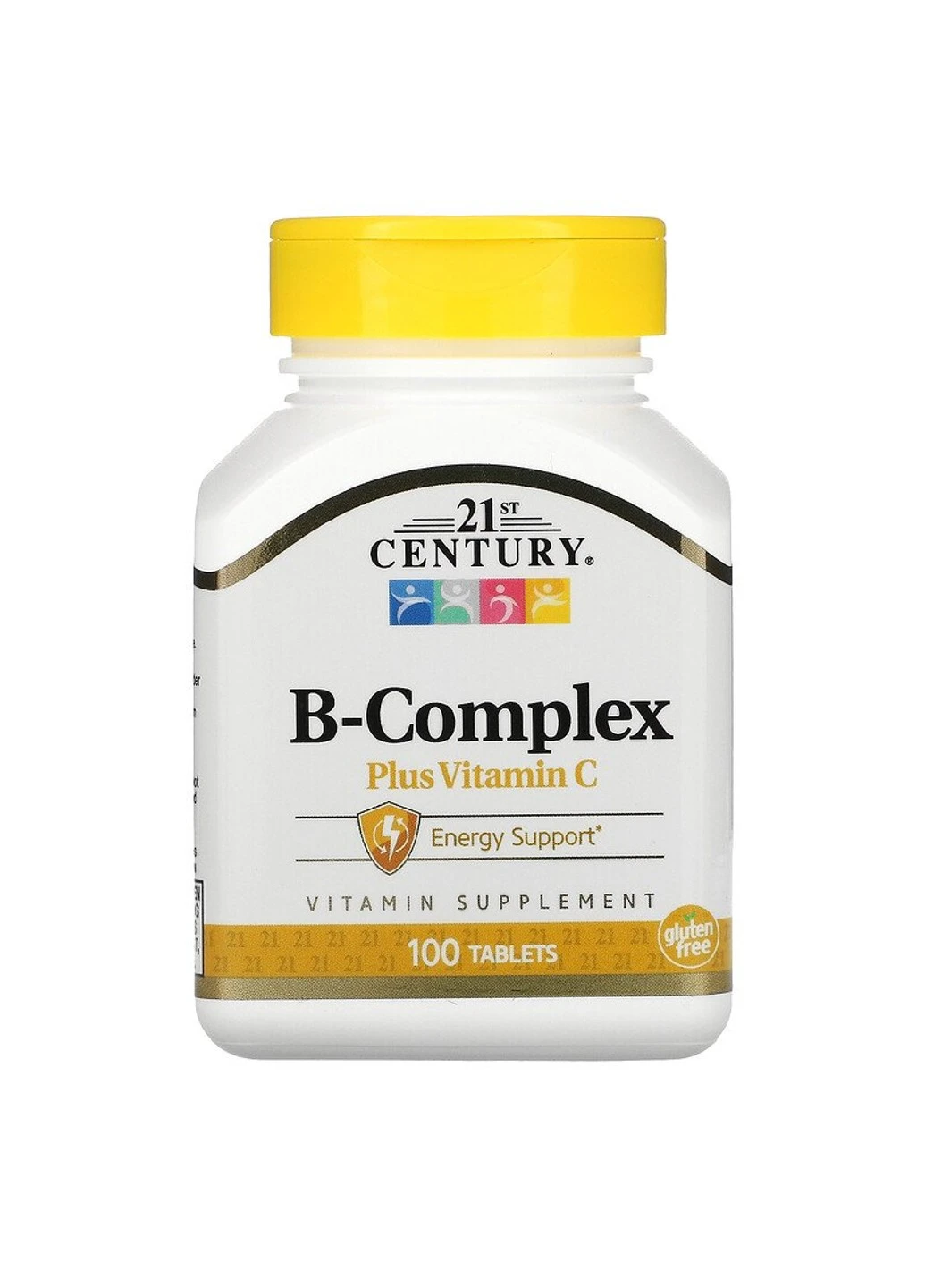 Комплекс вітамінів групи Б B Complex Plus Vitamin C 100 таблеток 21st Century (255407647)