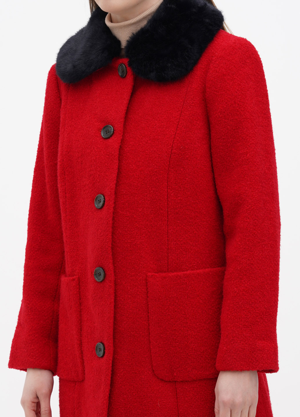 Красное демисезонное Пальто однобортное Talbots