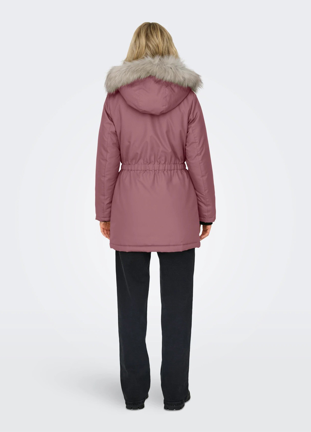 Рожево-коричнева зимня куртка Only