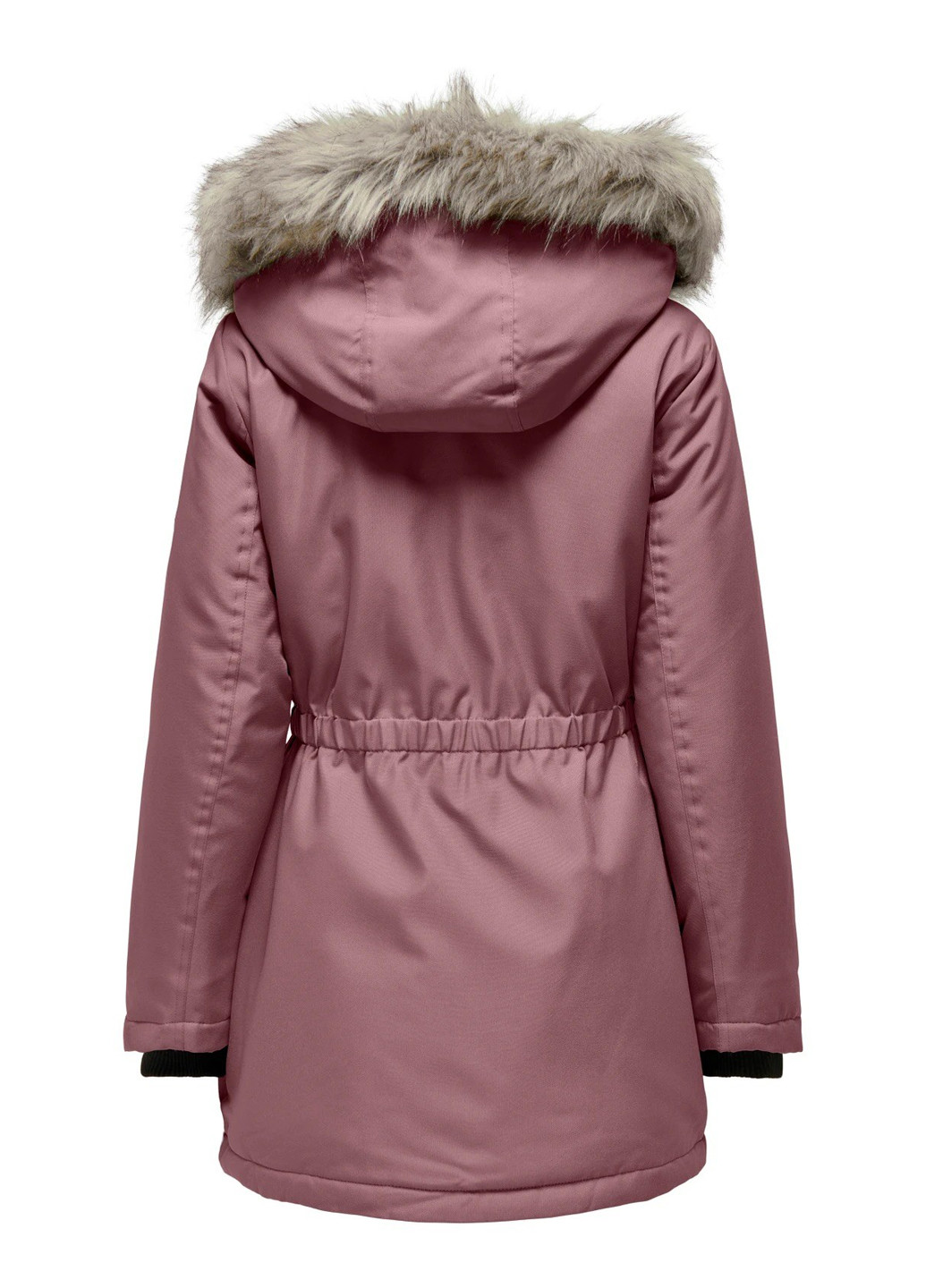 Рожево-коричнева зимня куртка Only