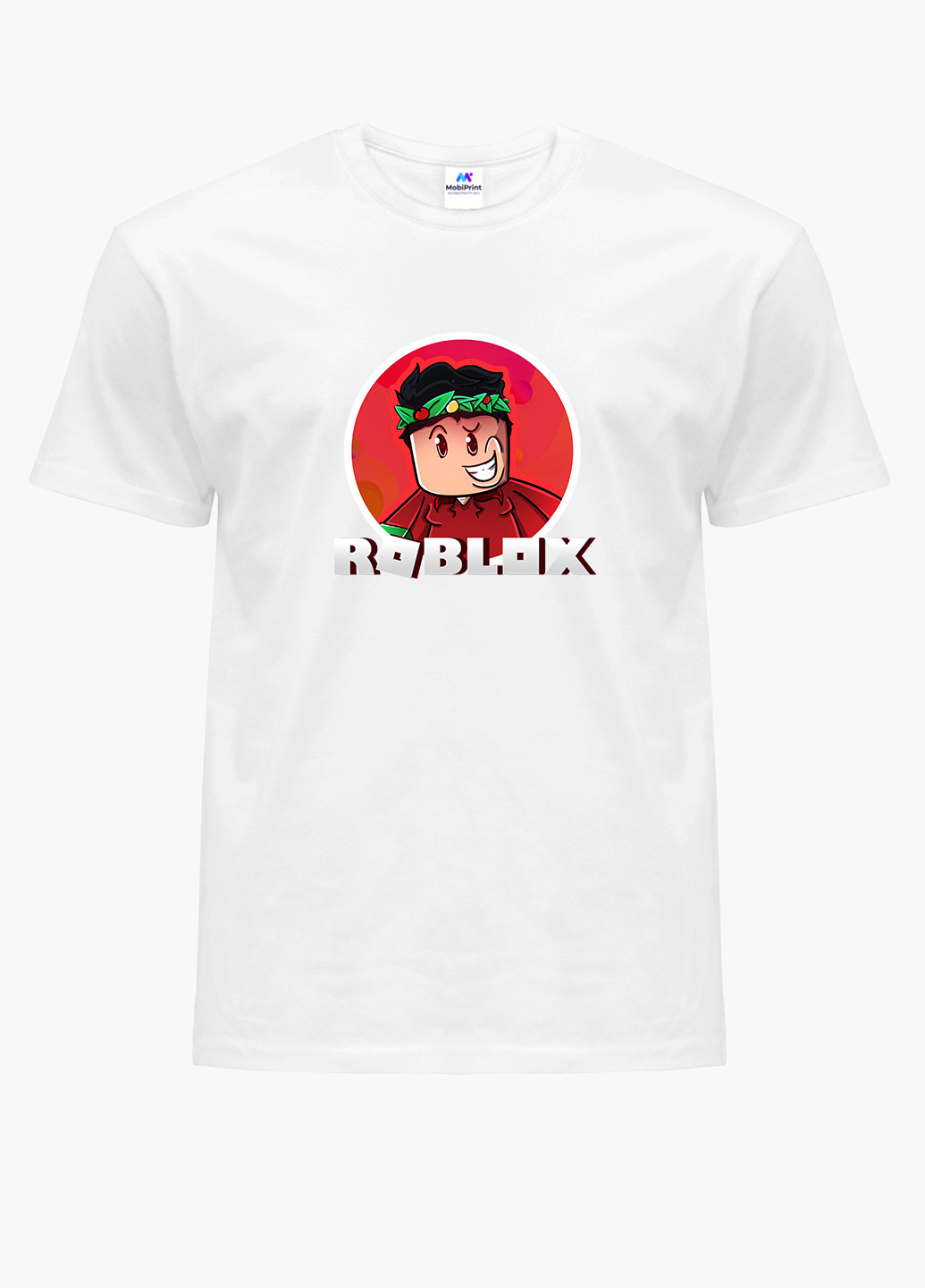 Белая демисезонная футболка детская роблокс (roblox)(9224-1225) MobiPrint