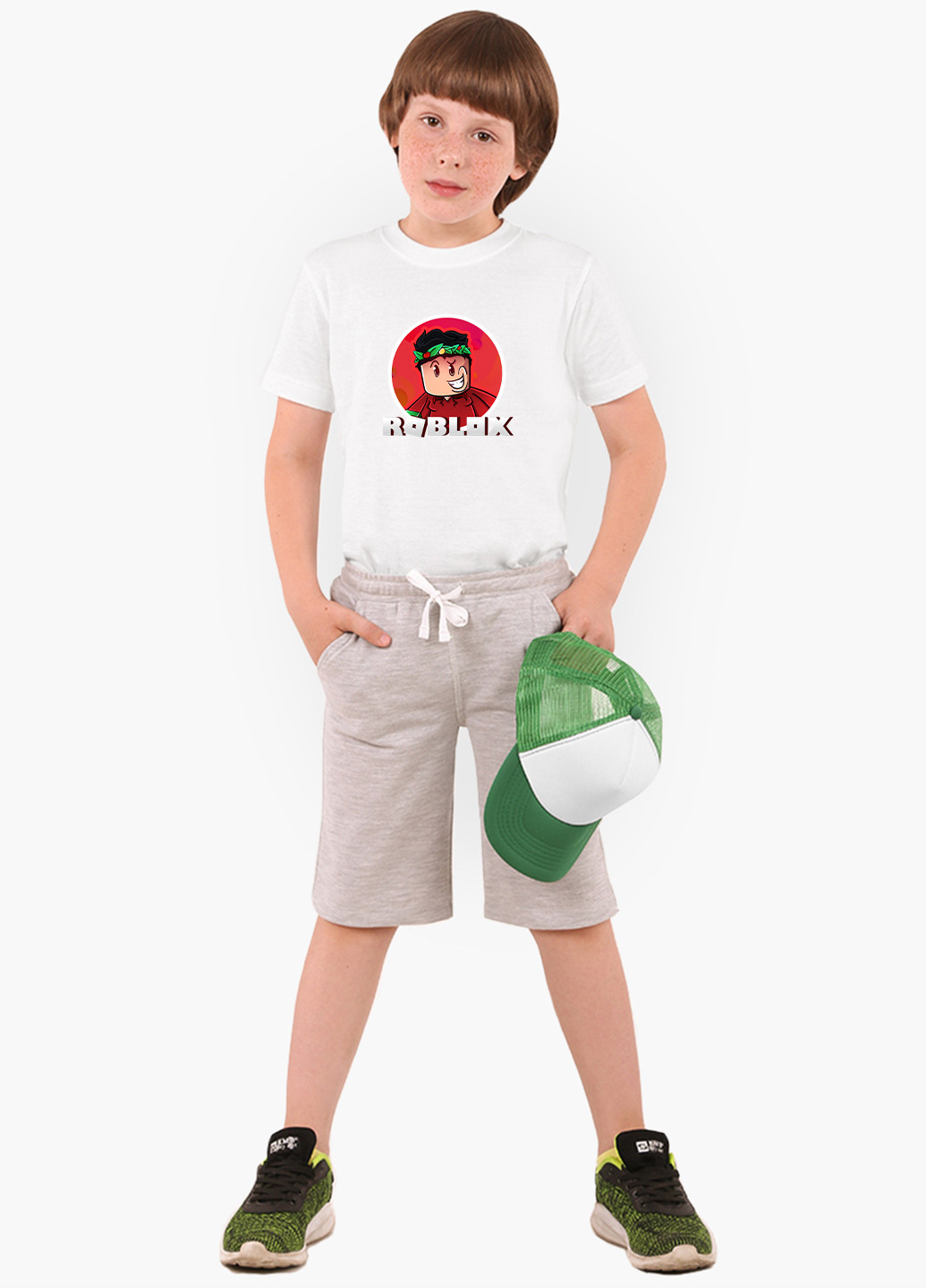Біла демісезонна футболка дитяча роблокс (roblox) (9224-1225) MobiPrint
