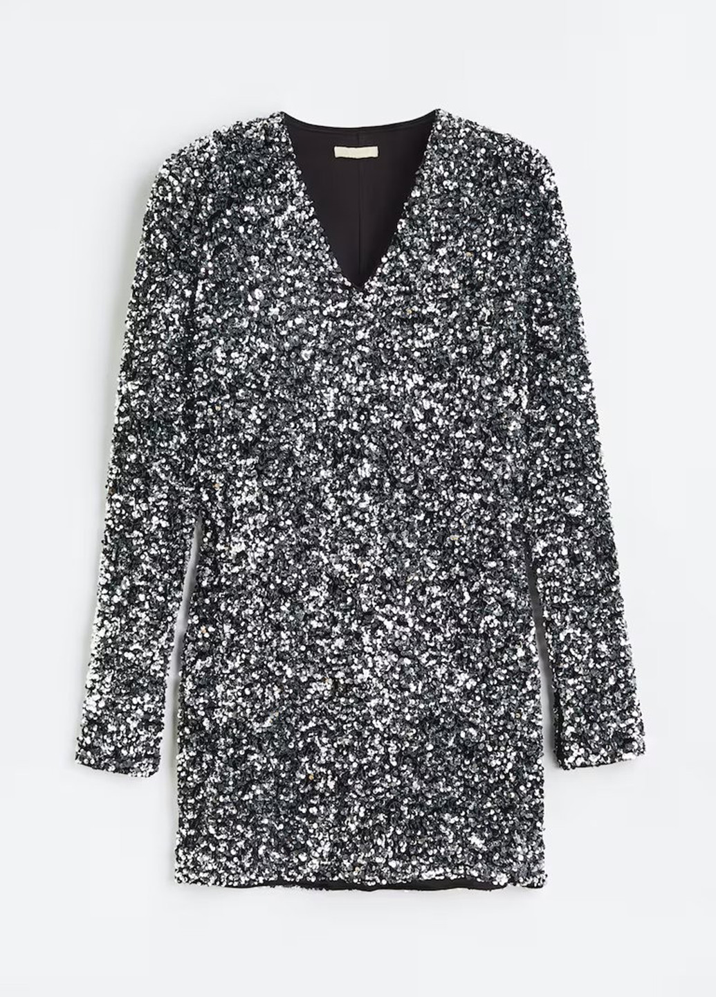 Серебристое коктейльное платье H&M однотонное