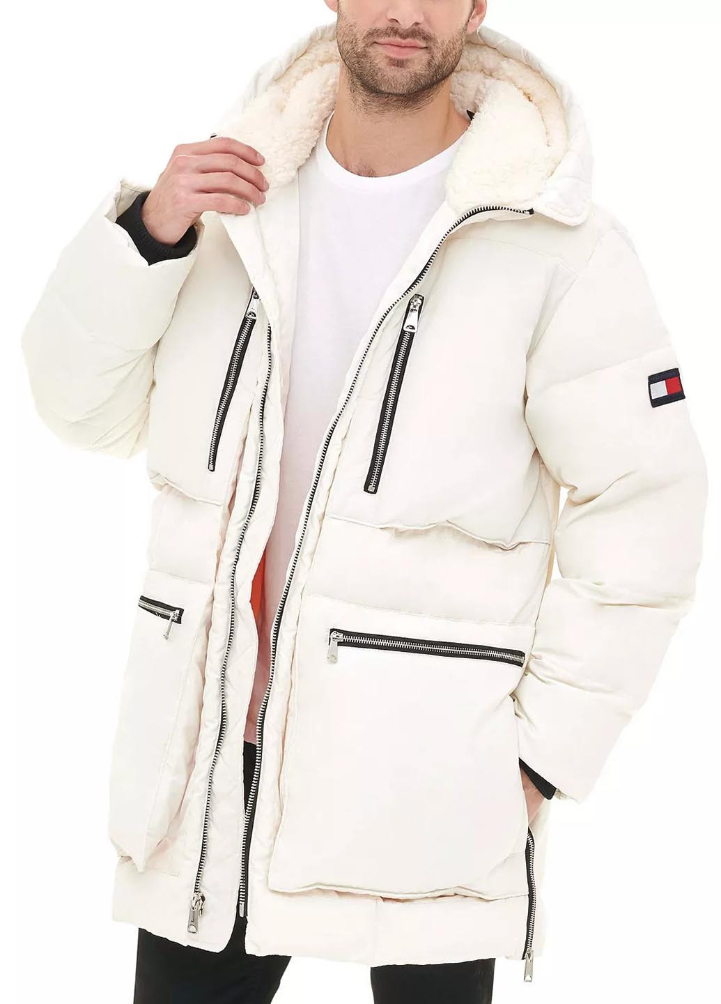 Біла зимня куртка Tommy Hilfiger