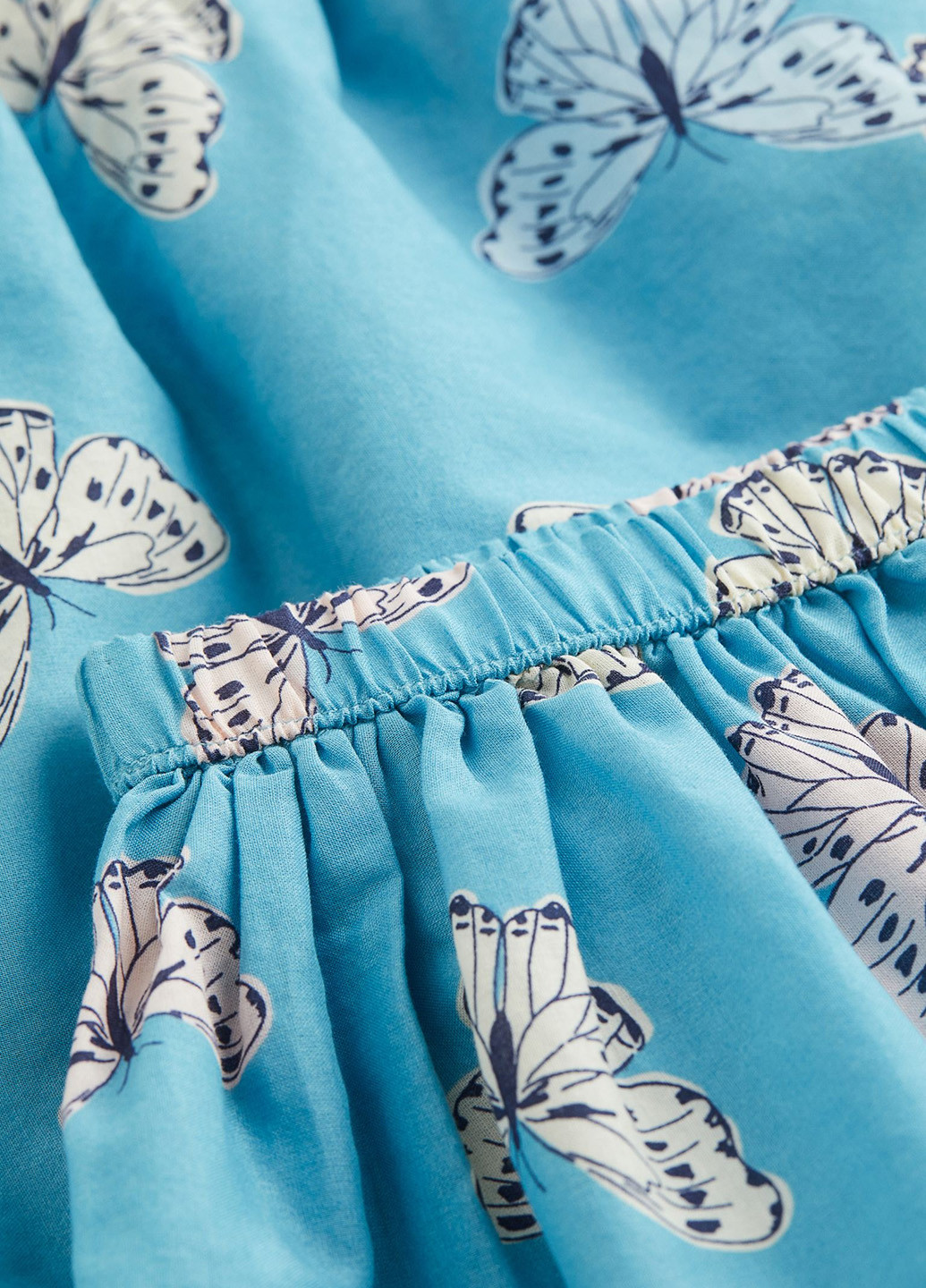 Голубой летний комплект (топ, юбка) H&M