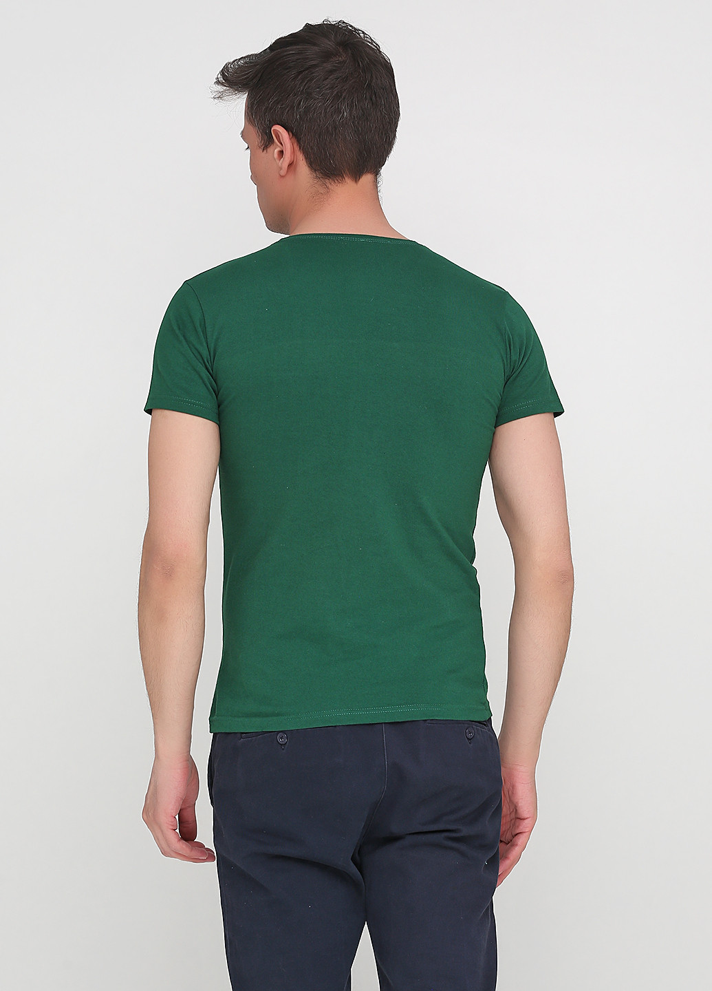 Темно-зелена футболка з коротким рукавом Dinersi