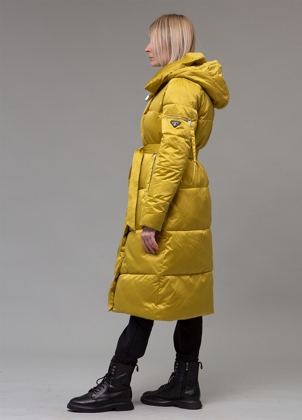 Горчичный зимний Пуховик ZLLY