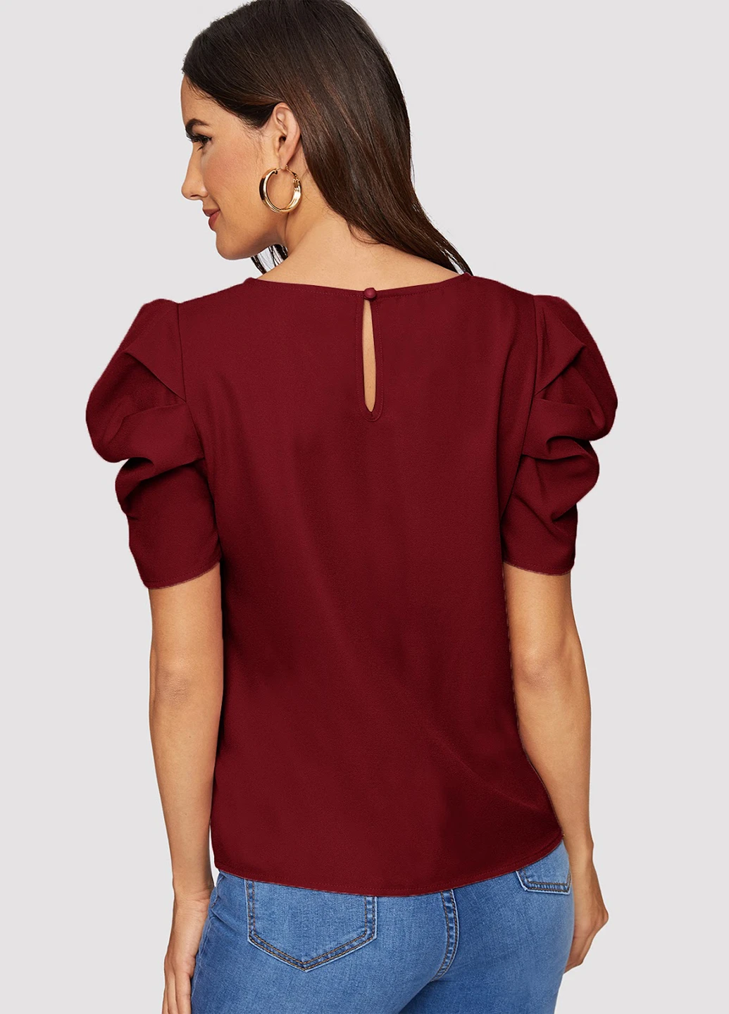 Бордова блуза SHEIN