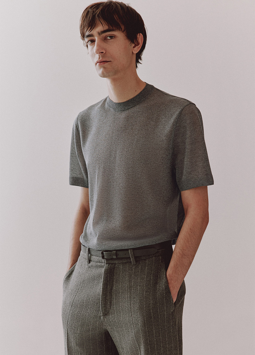 Сірий демісезонний футболка джемпер H&M