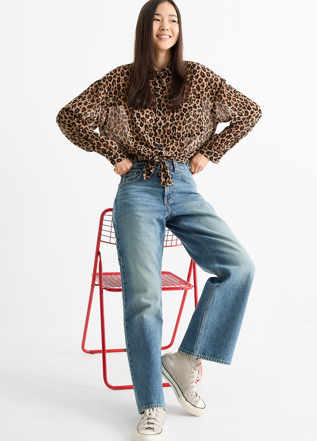 Світло-коричнева блуза C&A